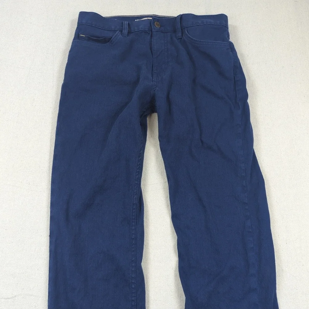 Banana‎ Republic Mens 30x32 Blue Pants Traveler Athletic Slim Fit Golf Stretch